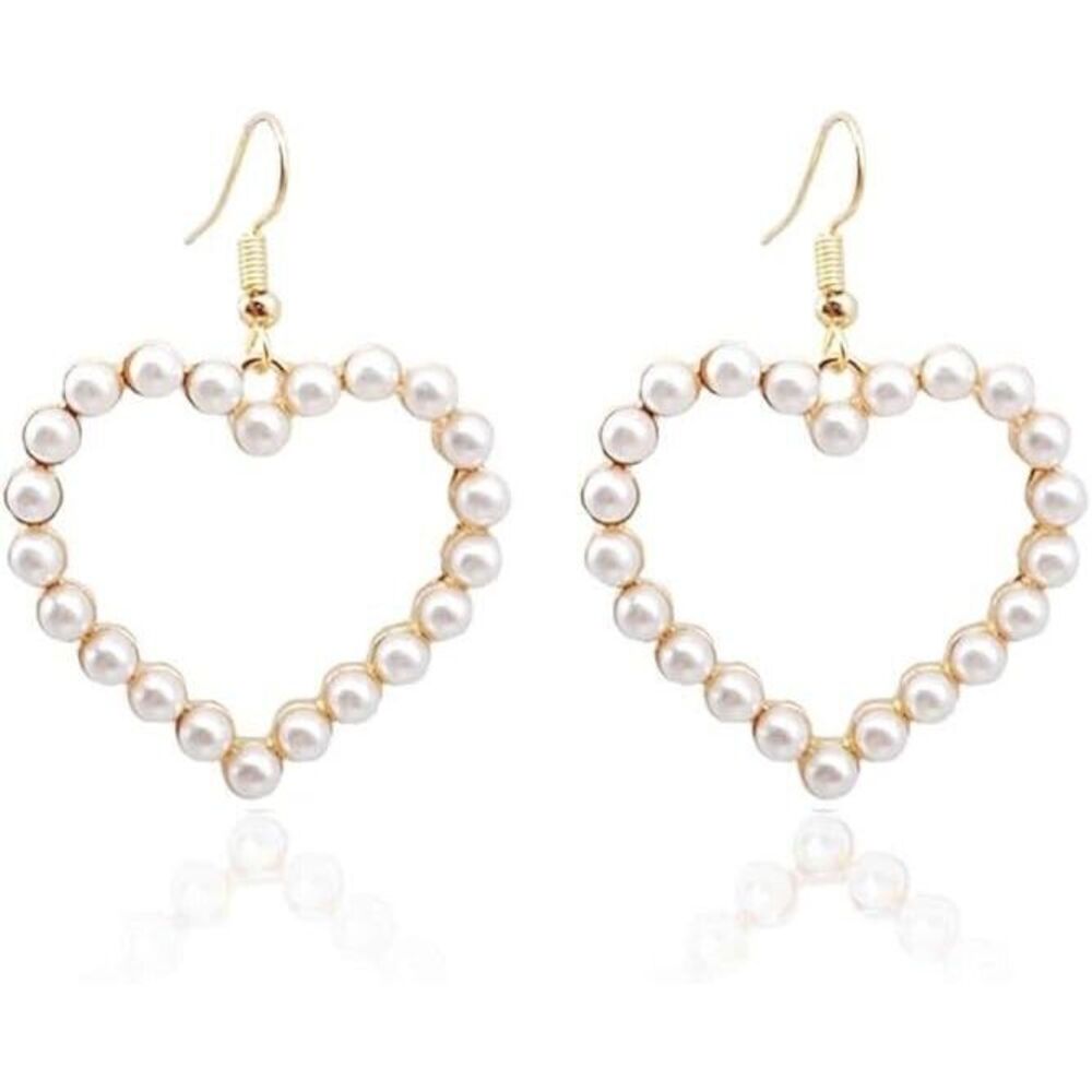 Pearl Heart‎ Shaped Earrings